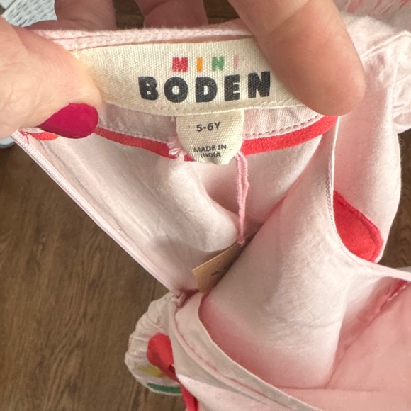 NWT Mini Boden Colorful Heart Print Dress - Picture 6 of 6